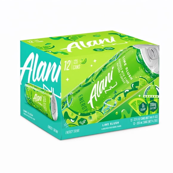 Alani Nu Energy Drink, Lime Slush, 12 fl. oz., 12 pk.