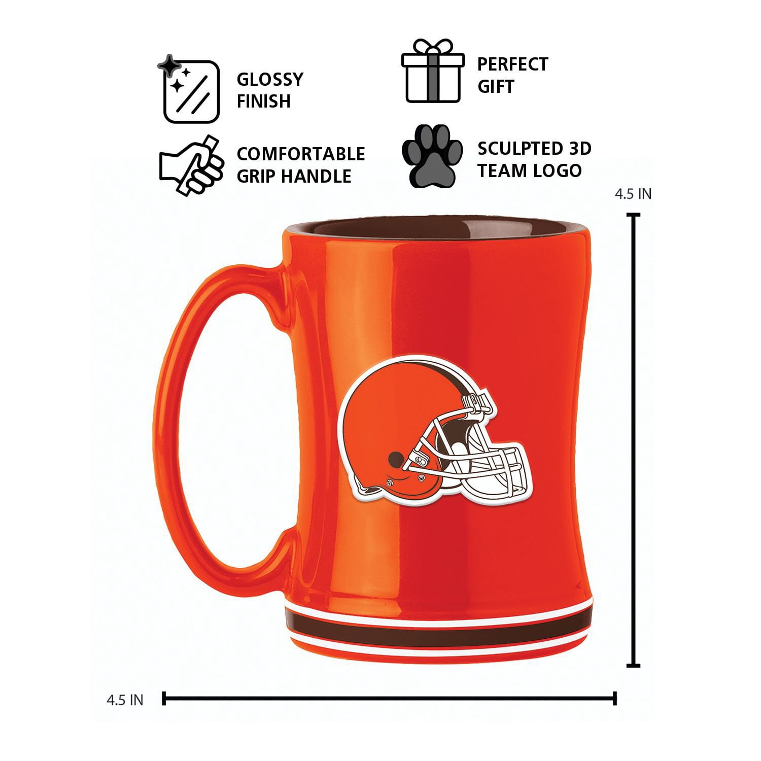 Logo Brands Cleveland Browns 14oz Relief Mug Set - Samsclub.com