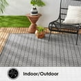 thumbnail image 4 of Nicole Miller New York Patio Country Luna Contemporary Geometric Indoor/Outdoor Area Rug, Black/Gray, 4 of 8