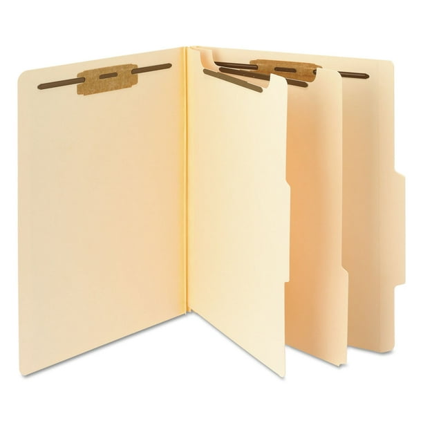 Smead 2/5 Cut Tab Six-Section Classification Folders with Divider