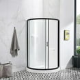 thumbnail image 3 of Breeze 38” x 38” x 77” Corner Shower Kit with Clear Glass, Walls, Base and Hardware, 3 of 21