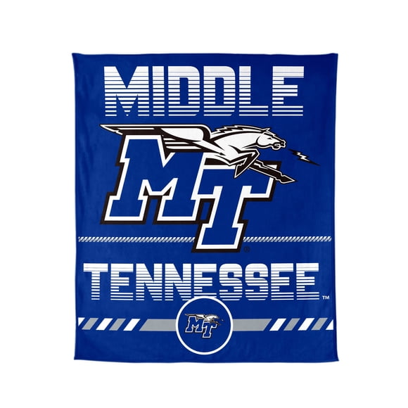 Logo Brands Middle Tennessee State University Blue Raiders 60"x70" Super Plush Blanket