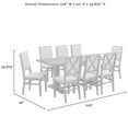 thumbnail image 4 of Crosley Furniture Joanna 9-Piece Dining Set, Rustic Brown, 4 of 15