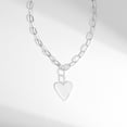 thumbnail image 3 of Heart Paperclip Chain Pendant Necklace in Sterling Silver, 3 of 7