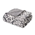 thumbnail image 2 of Tahari Home Reversible Printed Plush Throws, 50" x 60", 2 of 5