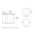 thumbnail image 3 of Keter 8' x 6' Signature Collection Aspen Resin Outdoor Storage Shed, Pine, 3 of 14