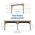 thumbnail image 3 of Backyard Discovery Arcadia Cedar Gazebo with PowerPort, Choose Size, 3 of 4