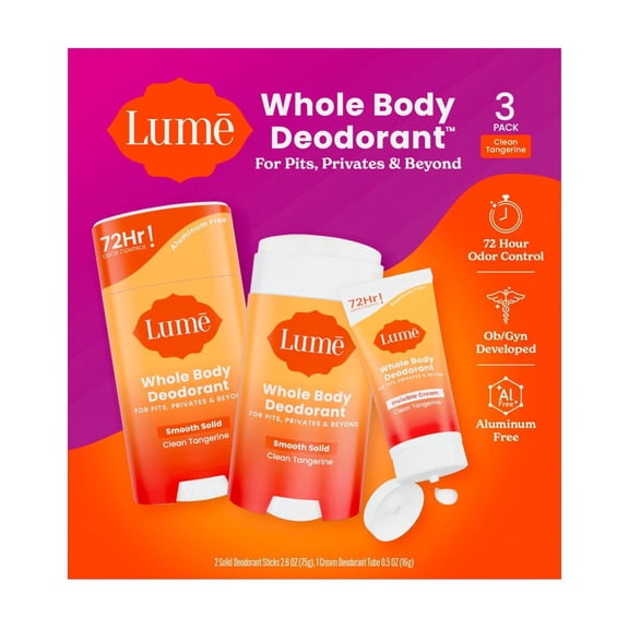 Lume Whole Body Solid Deodorant Stick & Mini Cream Set
