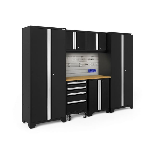 NewAge Products Bold Series 7 Piece Cabinet Set, 108" W x 18" D x 76.75" H
