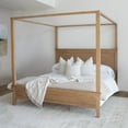 thumbnail image 1 of details by Becki Owens Ren Platform Canopy Bed, Distressed Natural Wood Finish, Assorted Sizes, 1 of 8