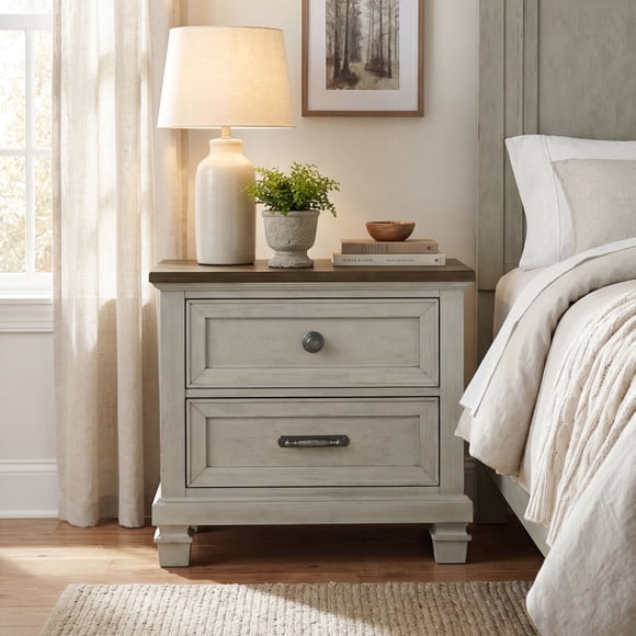 Society Den Bloomfield 2-Drawer Nightstand with USB