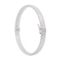 thumbnail image 1 of Italian Diamond Cut Satin Finish Matte Bangle in Sterling Silver, 1 of 8