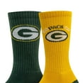 thumbnail image 3 of Green Bay Packers Adult 2-Pack Crew Socks, 3 of 3