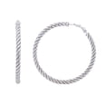 thumbnail image 1 of Italian Twisted Hoop Earrings in Sterling SIlver, 1 of 7