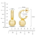 thumbnail image 3 of Neuhardt Ball Huggie Hoop Earrings in 18K Gold Vermeil, 3 of 7