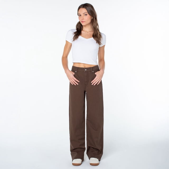 BCBG Generation Women's Baggy Wide Leg Jean