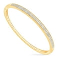 thumbnail image 1 of 1.00 CT. T.W. Round Cut Pave Diamond Bangle Bracelet in 14K Gold, 1 of 5