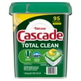 thumbnail image 1 of Cascade Total Clean ActionPacs Dishwasher Detergent Pacs, Lemon Scent, 95 ct., 1 of 7