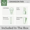 thumbnail image 12 of Hunter 52 inch Swanson Matte Black Ceiling Fan with LED Light Kit and Pull Chain, 12 of 12