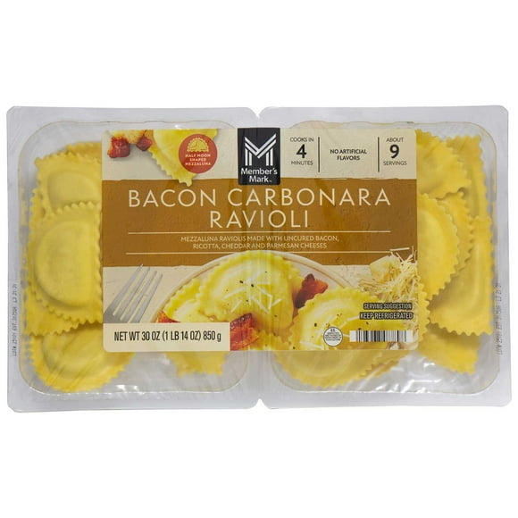 Member's Mark Bacon Carbonara Ravioli, 15 oz. Each, 2 pk.