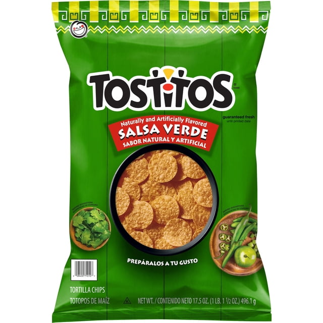Tostitos Salsa Verde Flavored Tortilla Chips, 17.5 oz.