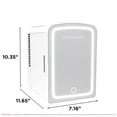 thumbnail image 3 of Frigidaire Skincare Cooler with Lighted Mirror Make-Up Door, White, 3 of 12