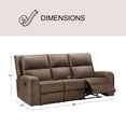 thumbnail image 4 of Bryceton Fabric Manual Reclining Sofa, Dark Brown, 4 of 10