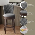 thumbnail image 4 of HH2Home Edenwood Wood Counter Height or Bar Height Swivel Stool, 4 of 10
