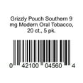 thumbnail image 1 of Grizzly 9 mg Southern Tobacco Pouches, 0.38 oz. 5 pk., 1 of 1