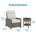 thumbnail image 8 of La-Z-Boy Outdoor Recliner Set with Table and Sunbrella Fabric, 3pc, 8 of 10