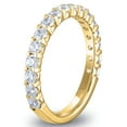 thumbnail image 3 of Round Cut Semi Eternity Diamond Band in 14K Gold, 3 of 6