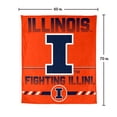 thumbnail image 7 of Logo Brands Illinois Fighting Illini 60"x70" Super Plush Blanket, 7 of 7