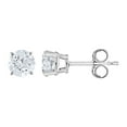 thumbnail image 3 of 0.96 CT. T.W. Round Diamond Stud Earrings in 14K Gold, 3 of 8