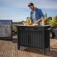 thumbnail image 11 of Keter Outdoor Grill Table, Buffet, Entertainment and Storage Cabinet w/ Drawers, Graphite Gray, 11 of 13