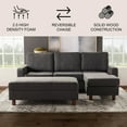 thumbnail image 2 of Kristen Fabric Reversible Sectional with Storage Ottoman, Assorted Colors, 2 of 14