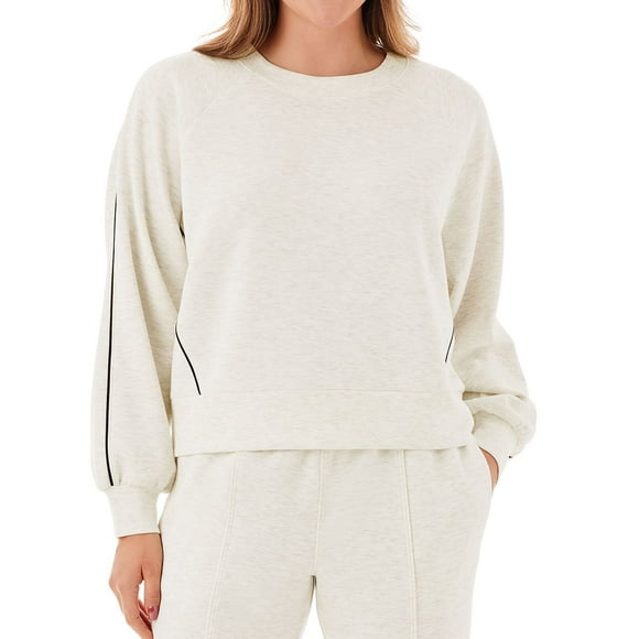 Member's Mark Women's Sandwash Front Seam Piping Crewneck Sweatshirt