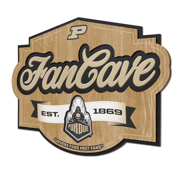 YouTheFan Purdue Boilermakers 17"x12.5" 3D Multi-Layered Fan Cave Sign