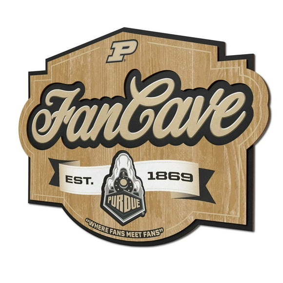 YouTheFan Purdue Boilermakers 17"x12.5" 3D Multi-Layered Fan Cave Sign