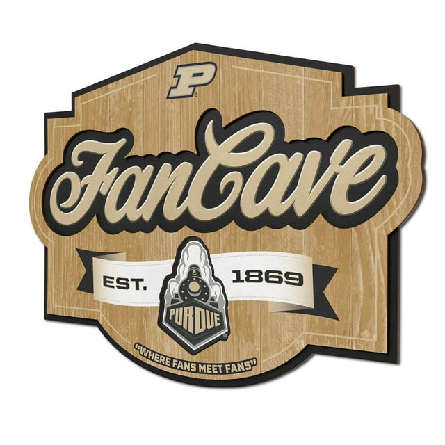 YouTheFan Purdue Boilermakers 17"x12.5" 3D Multi-Layered Fan Cave Sign