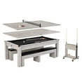 thumbnail image 1 of Barrington Billiards Monteray 7’ Drop Pocket Pool Table, 3-in-1 Dining Top & Table Tennis with Game Accessories, 1 of 7