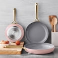 thumbnail image 3 of Member's Mark 3-Piece Modern Ceramic Fry Pan Set, Assorted Colors, 3 of 5