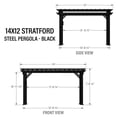 thumbnail image 4 of Range Steel Pergola with Trellis Roof & PowerPort, 4 of 5