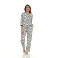 thumbnail image 4 of Flora Nikrooz 2 Piece 3/4 Sleeve Henley PJ Set, 4 of 14