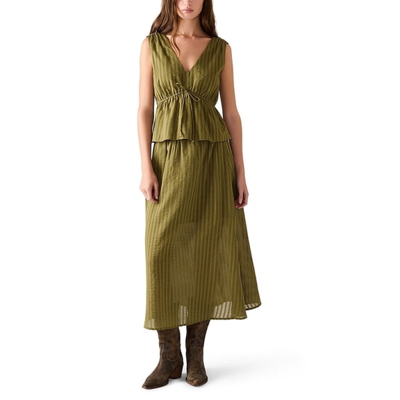 Steve Madden Women's Cotton Shadow Stripe Tank Top