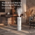 thumbnail image 2 of Homedics Ultrasonic Warm & Cool Mist Humidifier with UV-C, Topfill, 120 Hour Runtime, 2 of 6