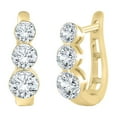 thumbnail image 1 of Lab Created Round Cut 1.96 CT. T.W. 3-Stone Floating Diamond Earrings in 18K Gold, 1 of 4
