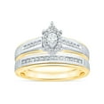 thumbnail image 1 of 0.24 CT. T.W. Marquise Cut Halo Diamond Ring & Band Set in 14K Gold, 1 of 7