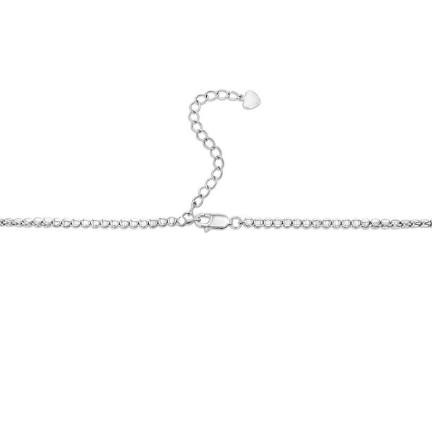 Lab Created White Sapphire Lariat Tennis Necklace in Sterling