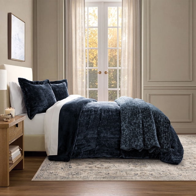 Member’s Mark 3-Piece Chenille Waffle Comforter Set, Assorted Sizes