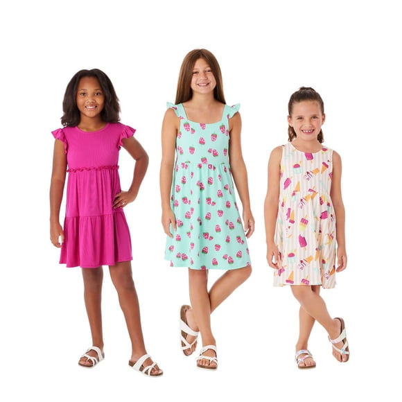 Member's Mark Girls 3-Pack Knit Dresses